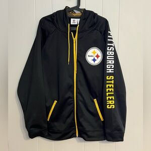 Zubaz Men's NFL Pittsburgh‎ Steelers Full Zip Camo Hoodie Size L like New